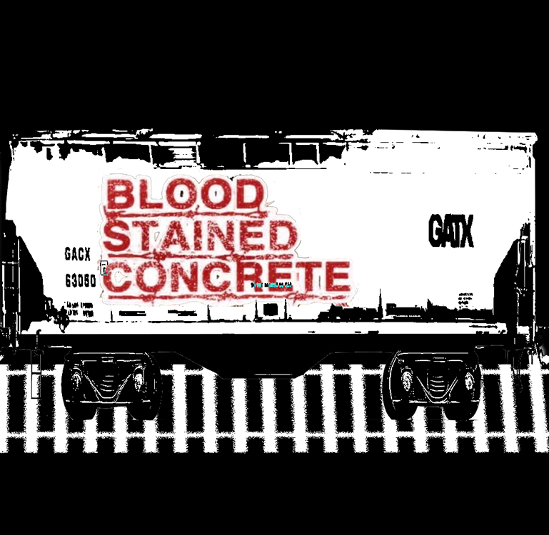 BLOOD STAINED CONCRETE